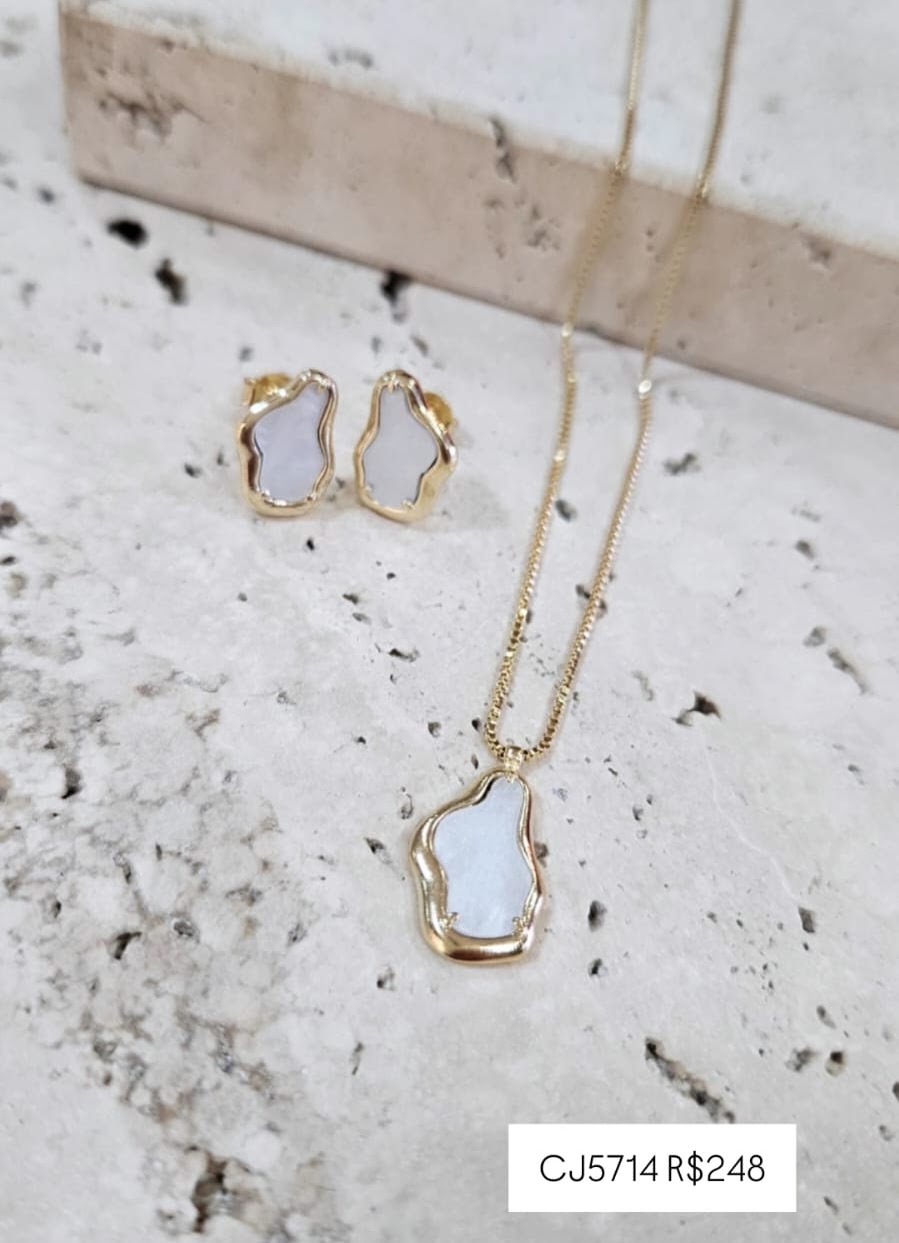Conjunto Organico Madreperola 40+10cm de extensor