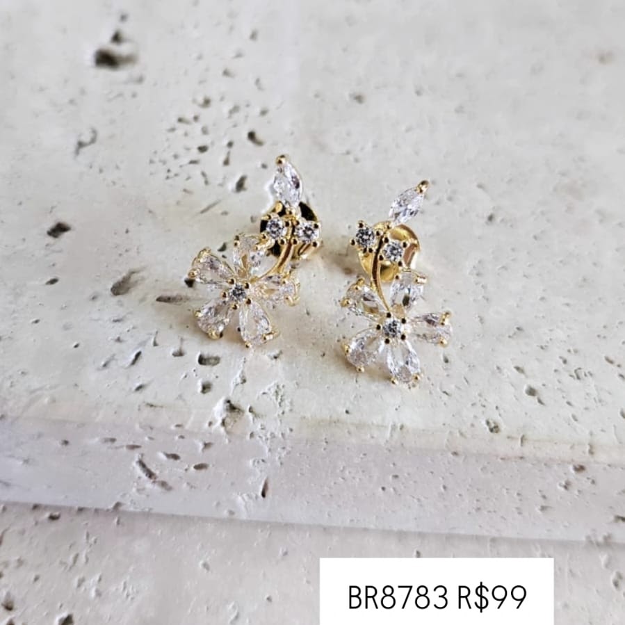 Brinco Flor com Cabo Navetes