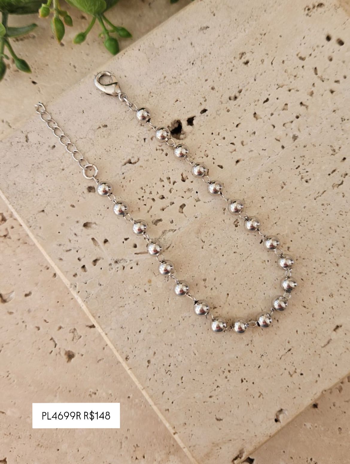 Pulseira Esferas 18cm