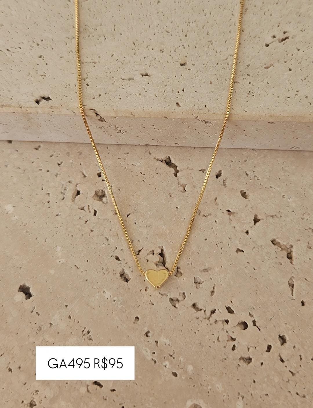 Gargantilha Coração Cheio 40cm
