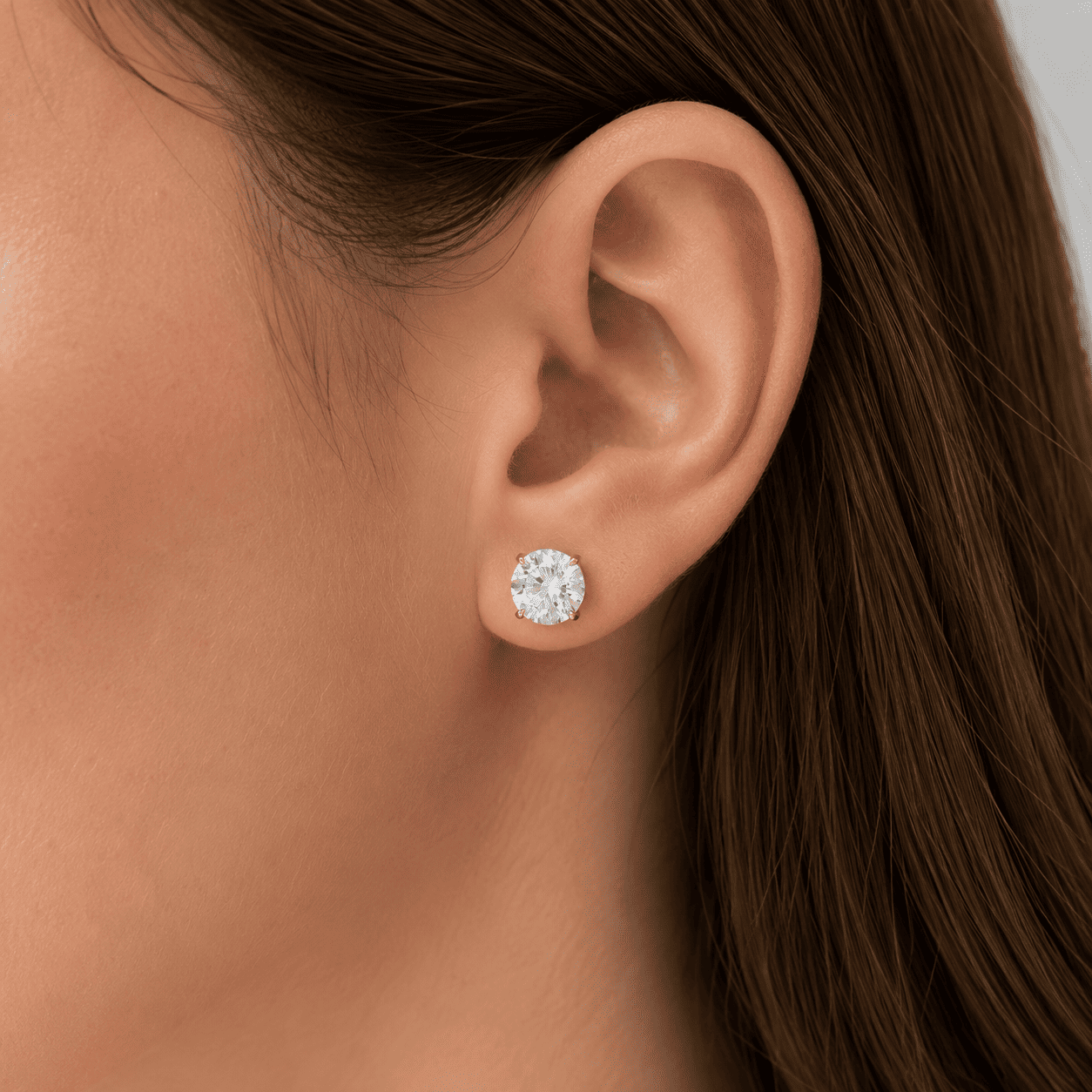 Brinco Ponto de Luz Banhado a Ouro 18k com Zircônia - 8mm