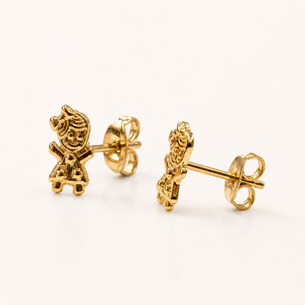 Brinco Menina Banhado a Ouro 18k - 6 mm