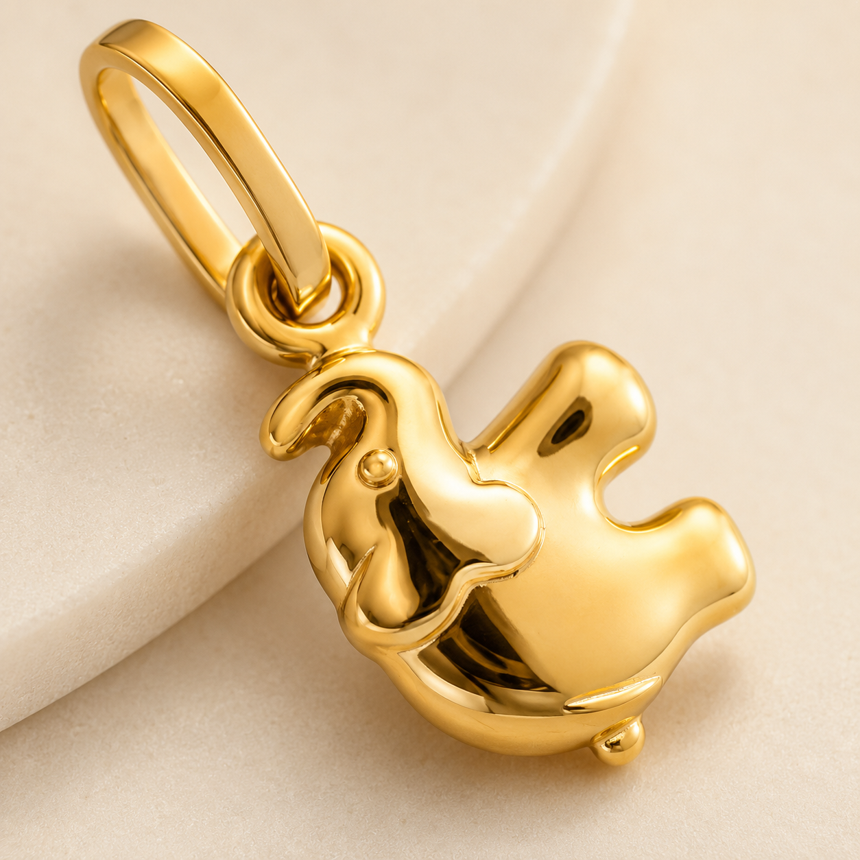 Pingente Elefante Banhado a Ouro 18k - 1,2 cm