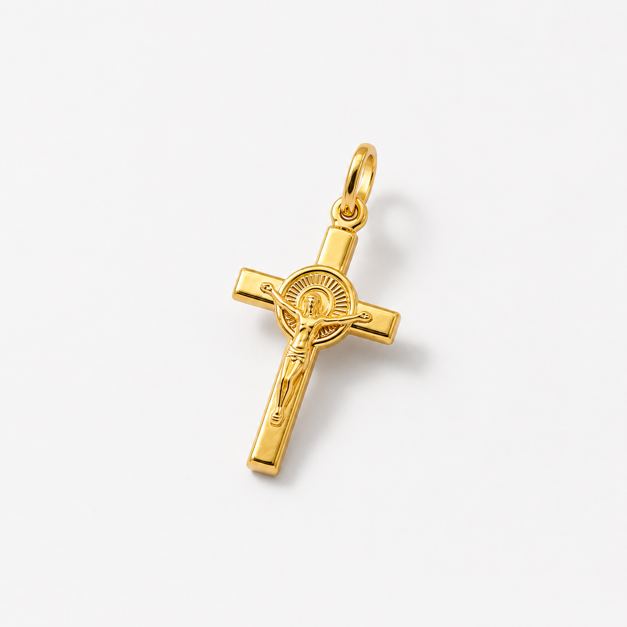 Pingente Cruz Crucifixo Banhado a Ouro 18k