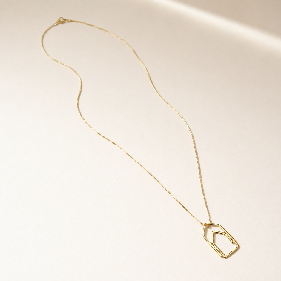 Colar Clips Banhado a Ouro 18k - 40 cm + 4 cm (Alongador)