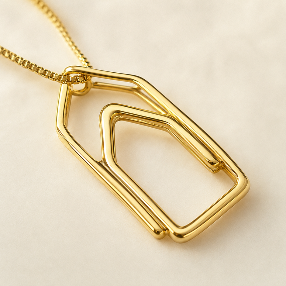 Colar Clips Banhado a Ouro 18k - 40 cm + 4 cm (Alongador)