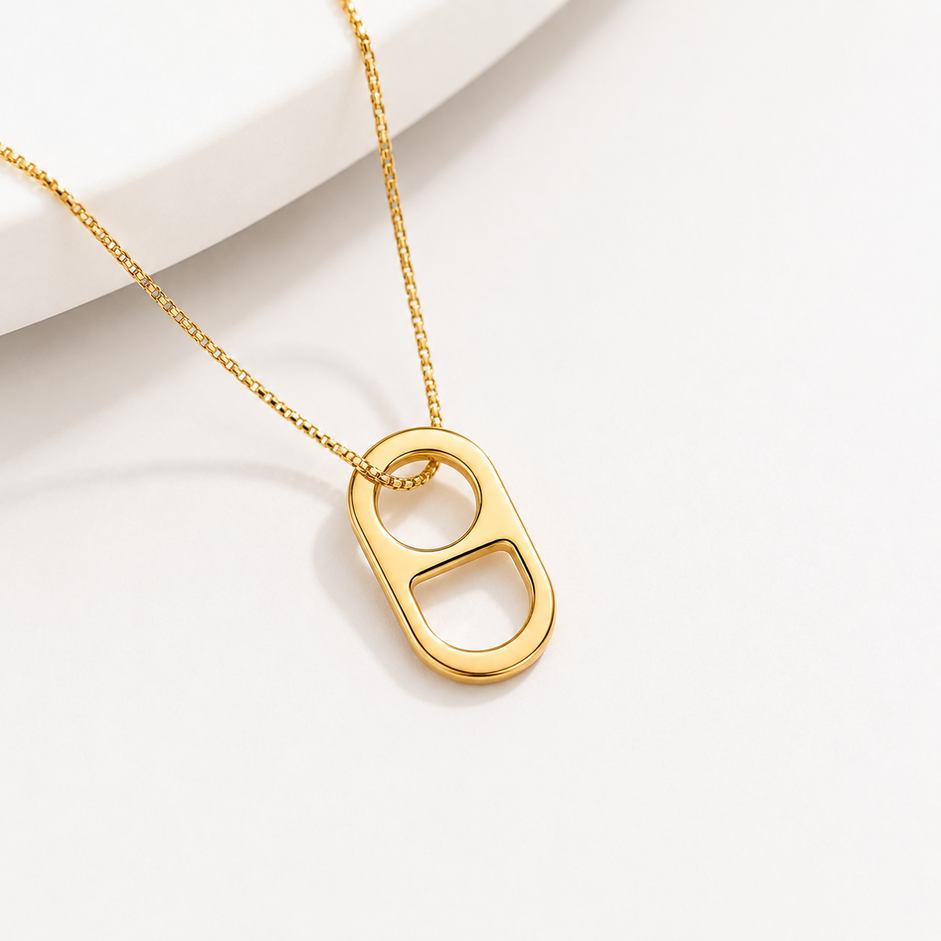 Colar Lacre Banhado a Ouro 18k - 40 cm + 4 cm (Alongador)