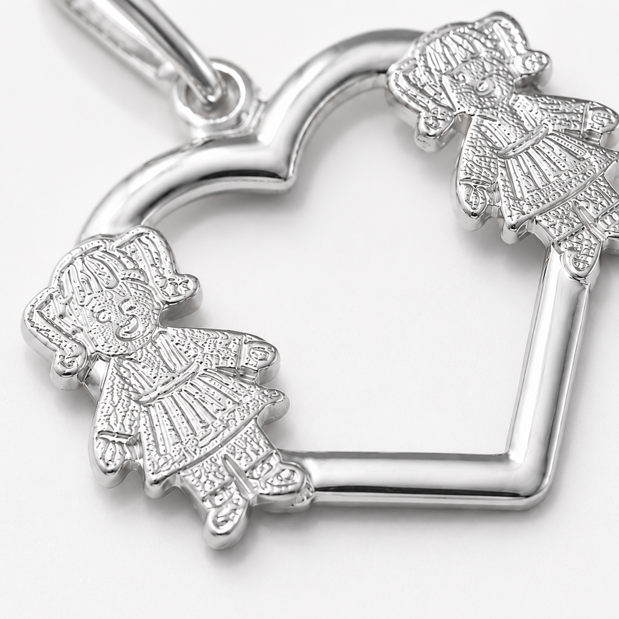 Pingente 2 Meninas Prata 925 - 1,7 cm