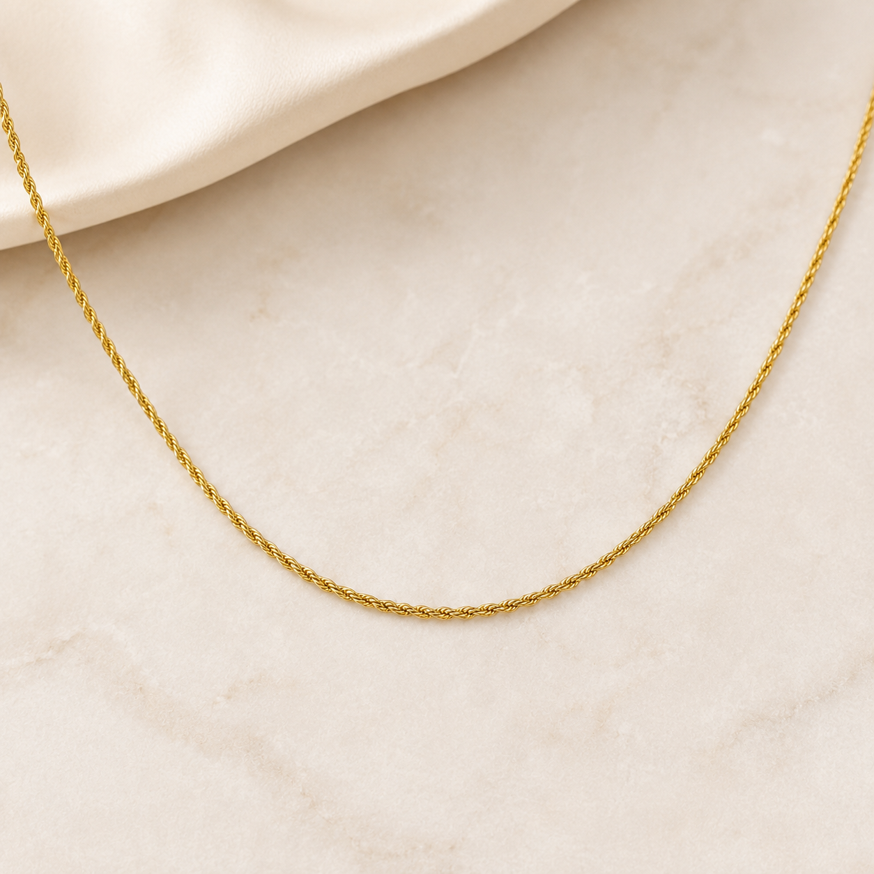 Corrente Cordão Baiano Banhado a Ouro 18k - 50cm
