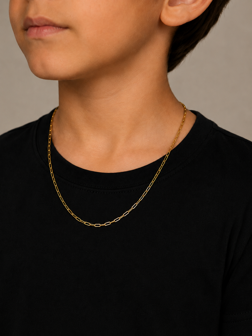 Corrente Infantil Estilo Cartier Banhado a Ouro 18k - 50 cm
