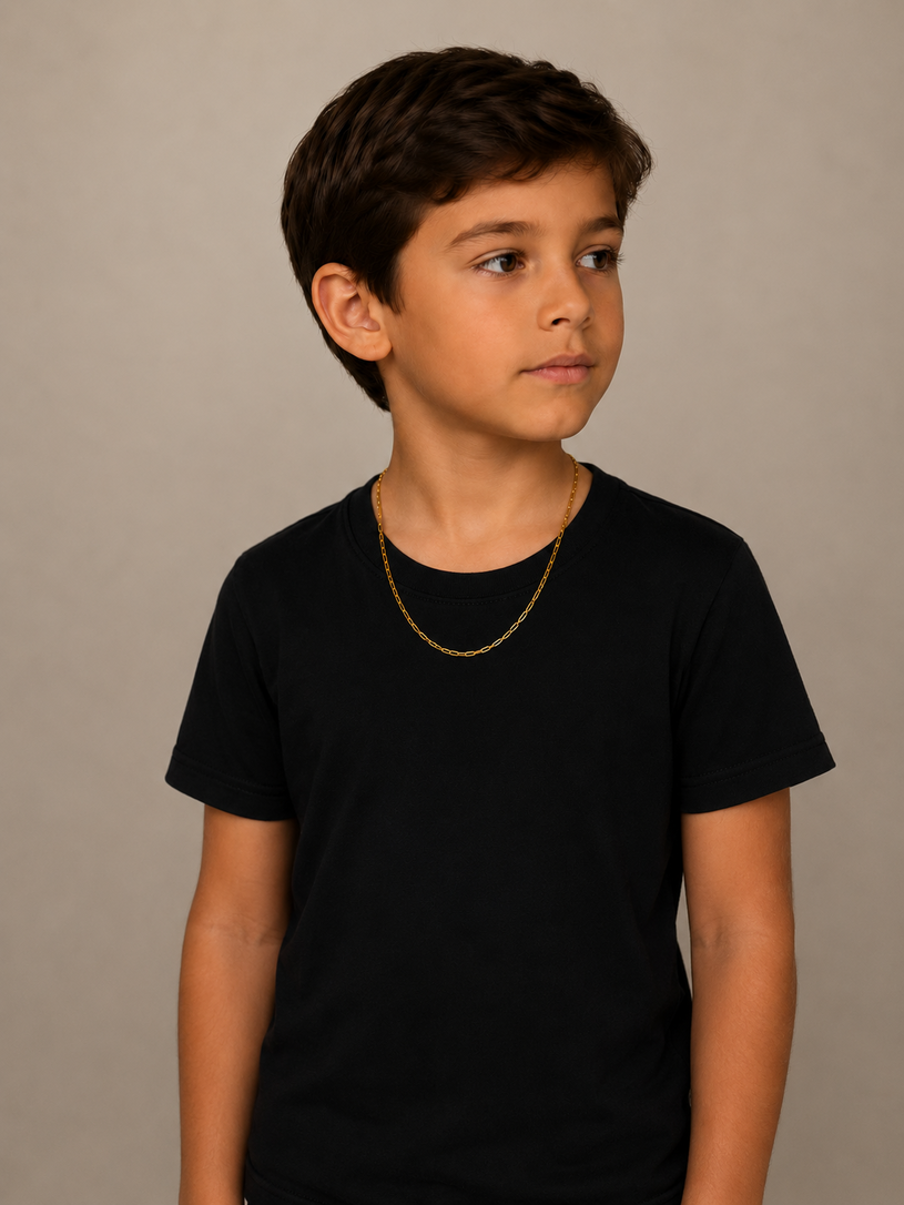 Corrente Infantil Estilo Cartier Banhado a Ouro 18k - 50 cm