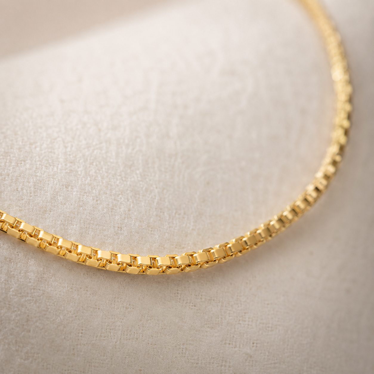 Corrente Veneziana Banhada a Ouro 18k - 40cm