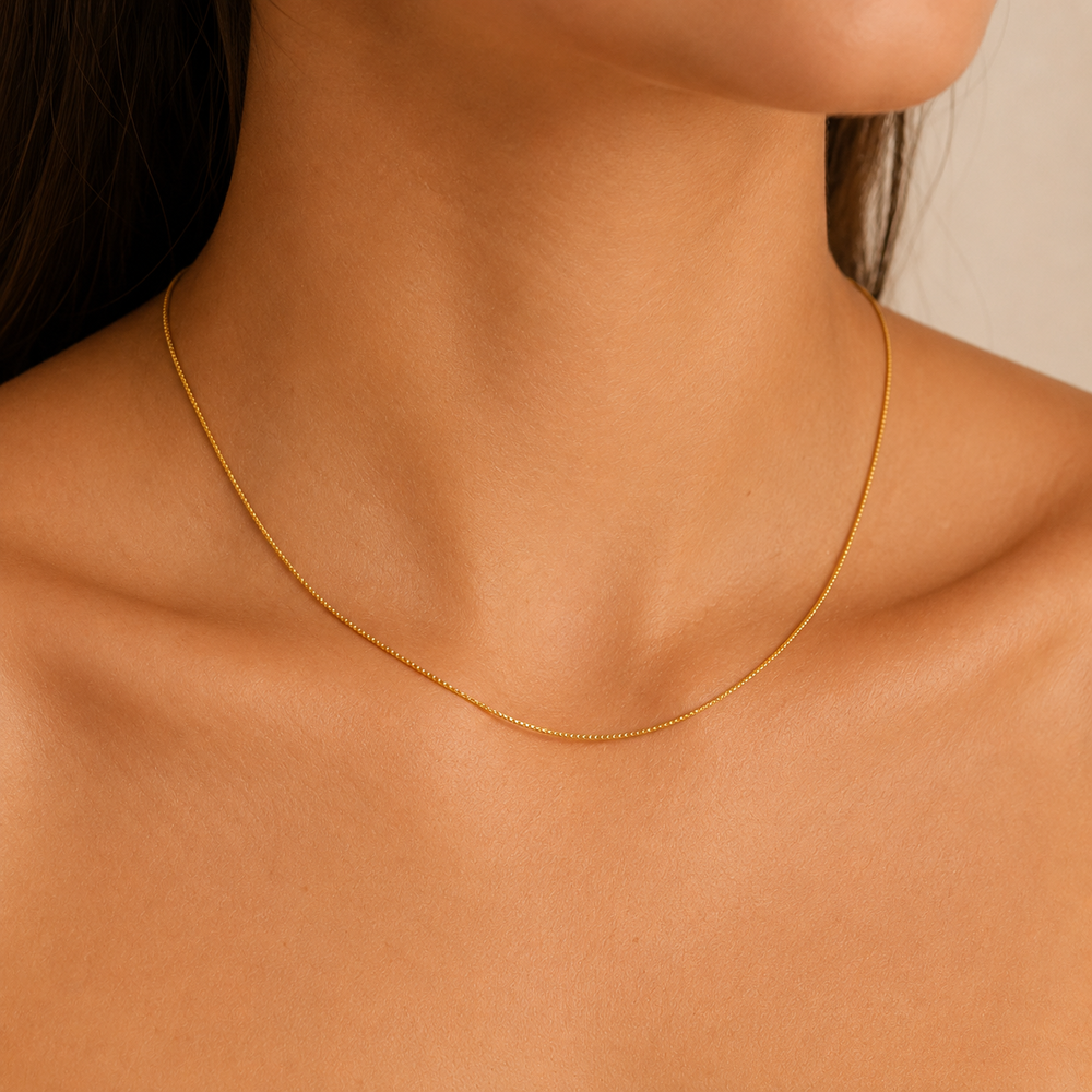 Corrente Veneziana Banhada a Ouro 18k - 40cm