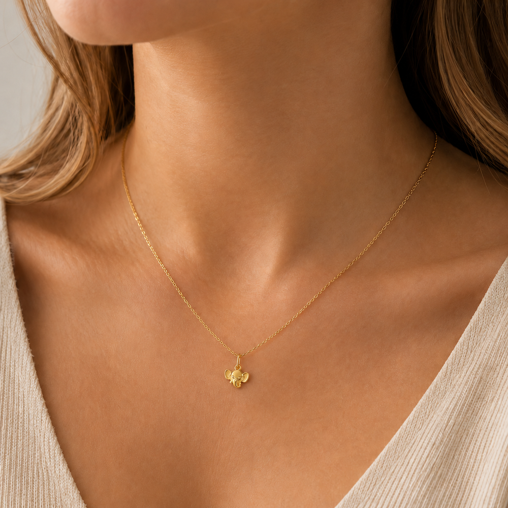 Pingente Elefante Banhado a ouro 18k - 8 mm