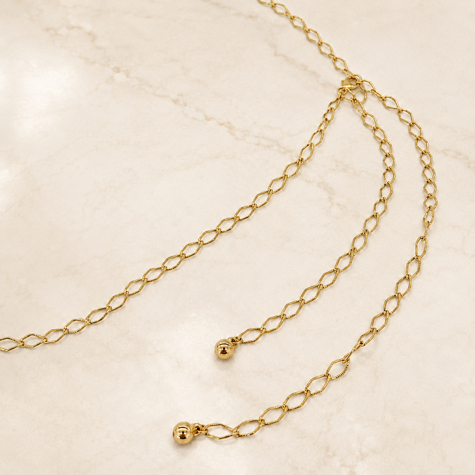 Corrente Body Chain Banhado a Ouro 18k - Cintura