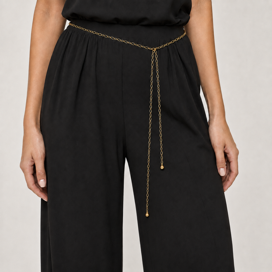 Corrente Body Chain Banhado a Ouro 18k - Cintura