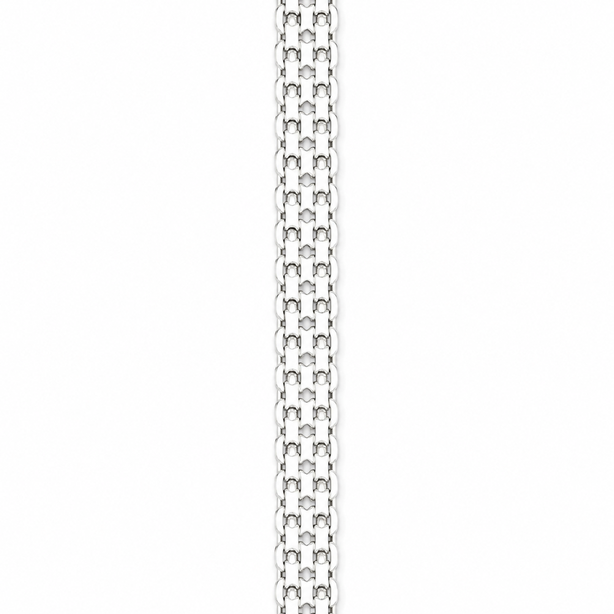 Corrente Choker Elo Cadeado Duplo (5mm) Prata 925 - 40 cm