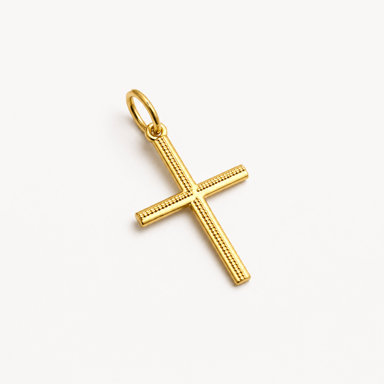 Pingente Cruz Crucifixo Trabalhado Banhado a Ouro 18k - 2,3 cm