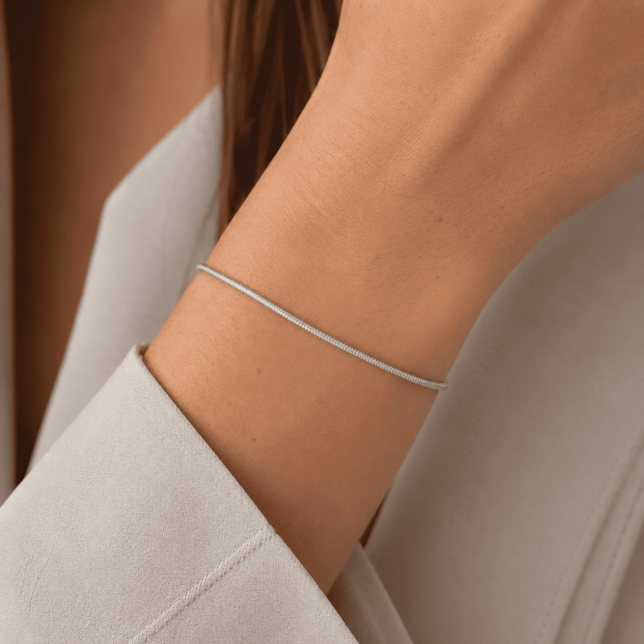 Pulseira Rabo de Rato Prata 925 - 18,5cm