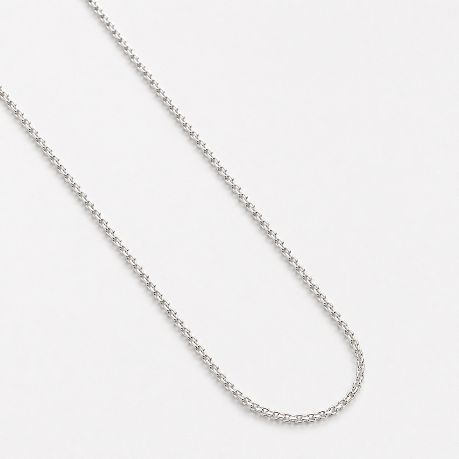 Corrente Elo Cadeado Duplo (2mm) Prata 925 - 45 cm