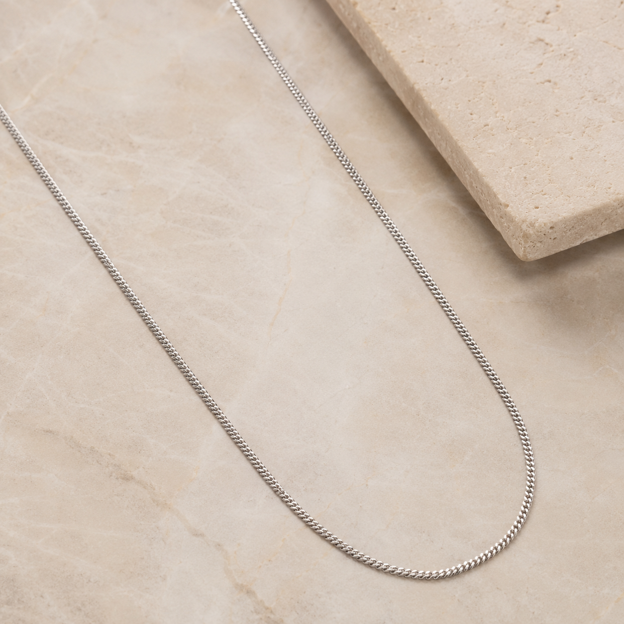 Corrente Masculina Elo Grumet Fino Prata 925 - 60cm