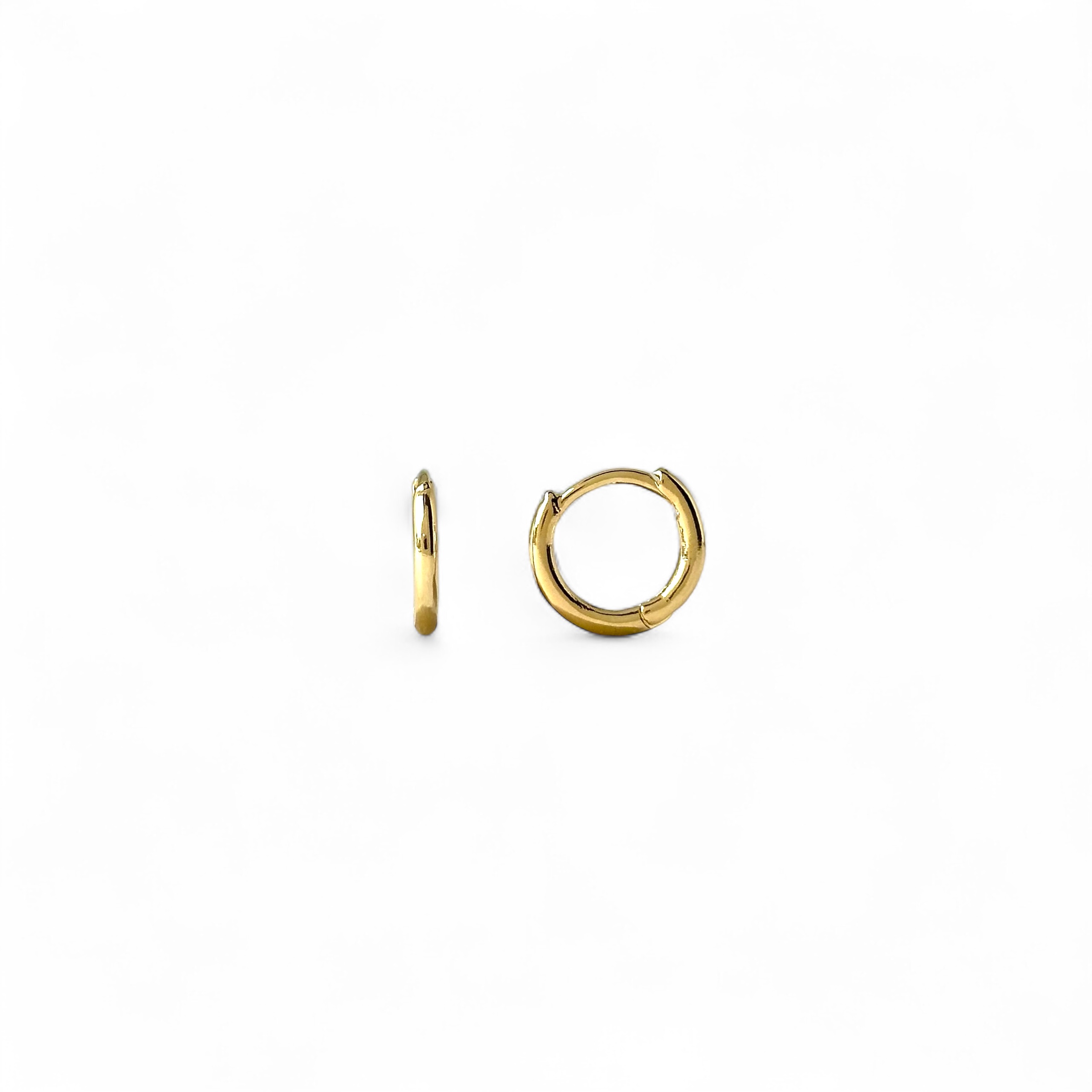 Brinco Argola Tubinho Banhado a Ouro 18k Lisa - 1,0cm