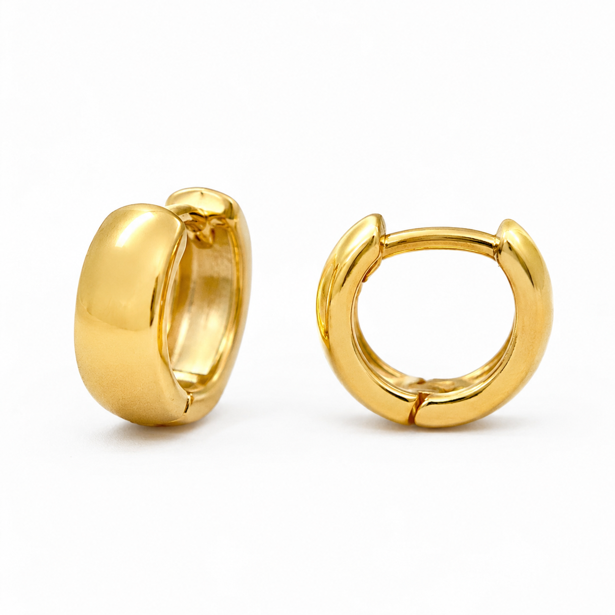 Brinco Argola Lisa Banhado a Ouro 18k - 5 mm