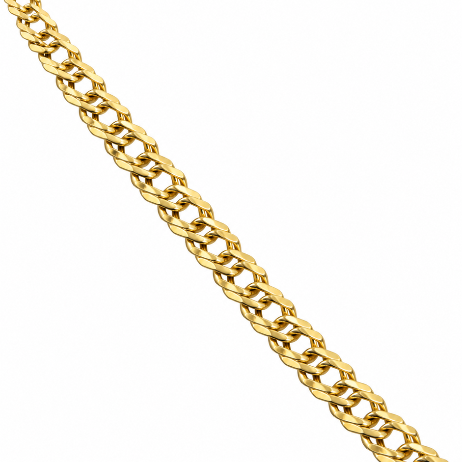 Colar Choker Estilo Elo Romano (5mm) Banhado a Ouro 18k - 30 cm + 10 cm (Alongador)