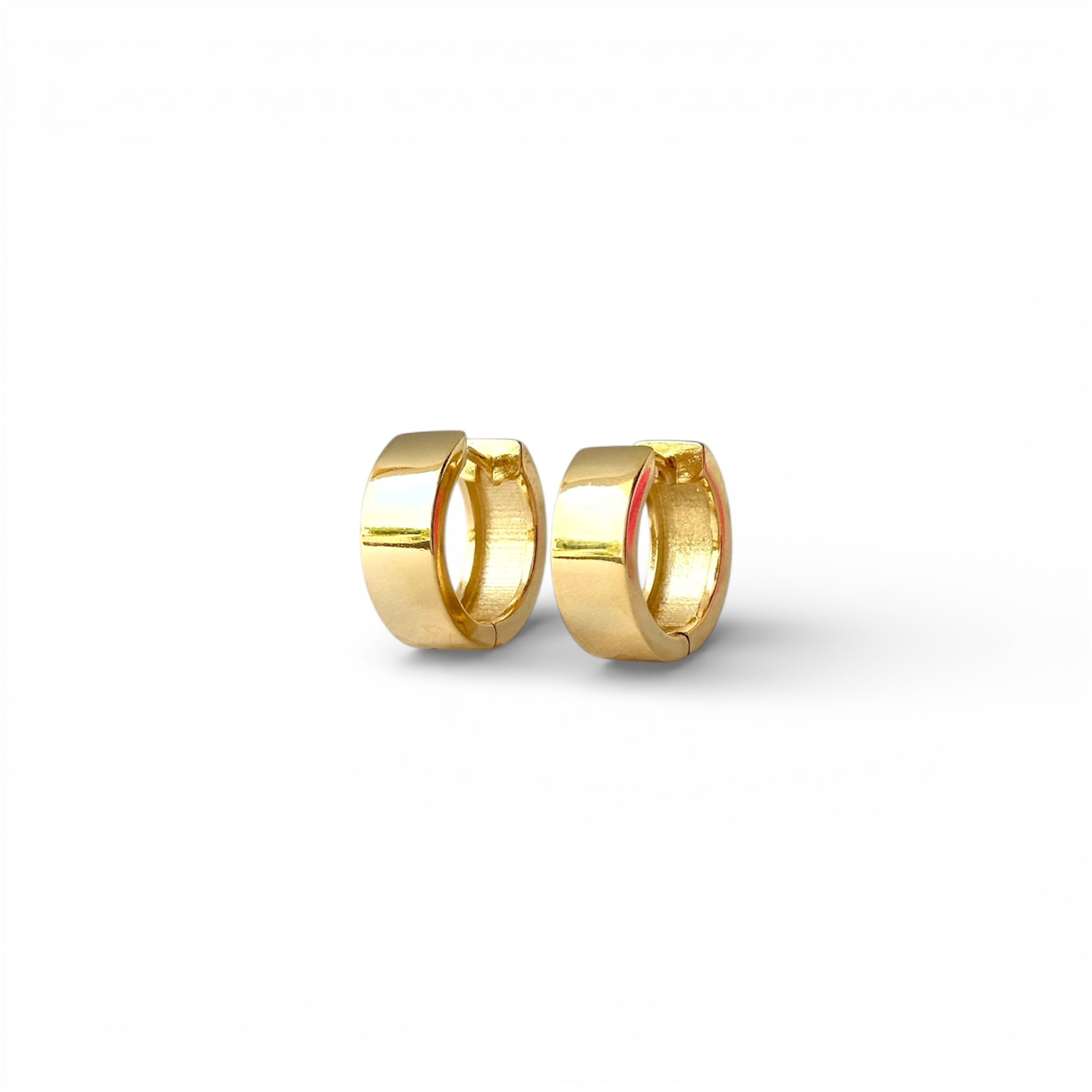 Brinco Argola Lisa Click Banhado a Ouro 18k - 1,6cm