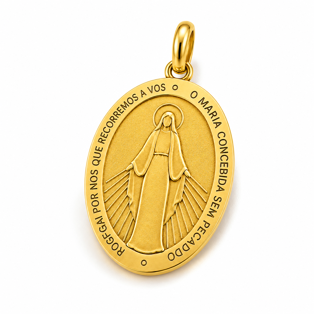 Pingente Nossa Senhora das Graças Banhado a Ouro 18k
