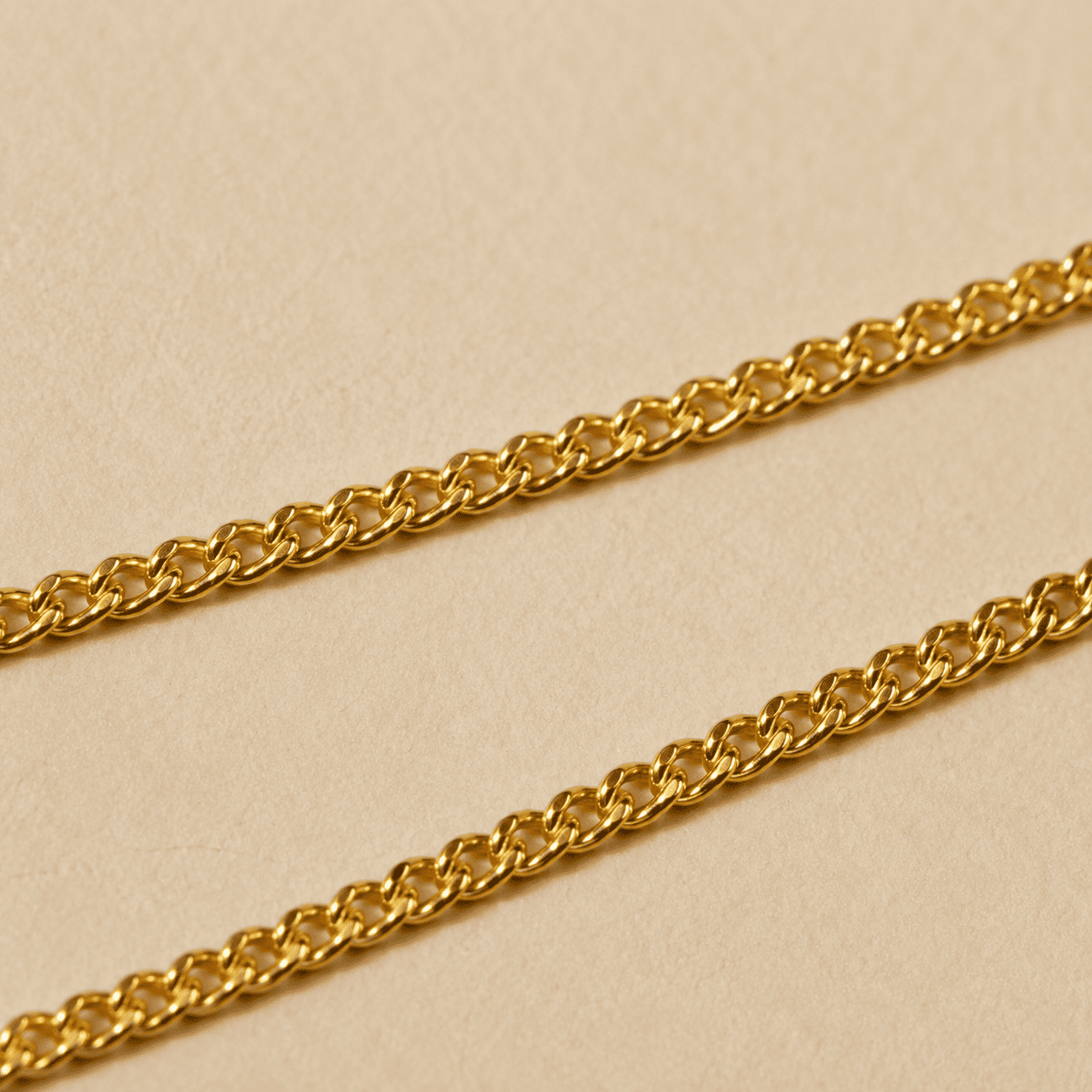 Corrente Masculina Elo 1 em 1 Banhada a Ouro 18k - 60cm
