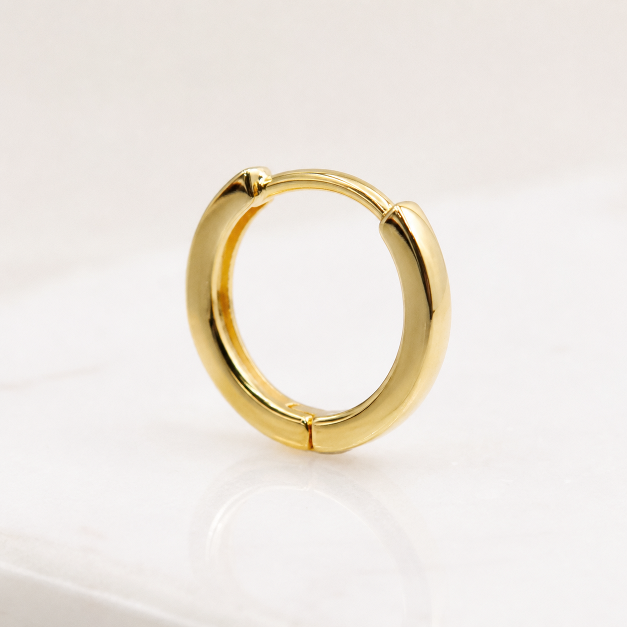 Brinco Argola Lisa Banhado a Ouro 18k