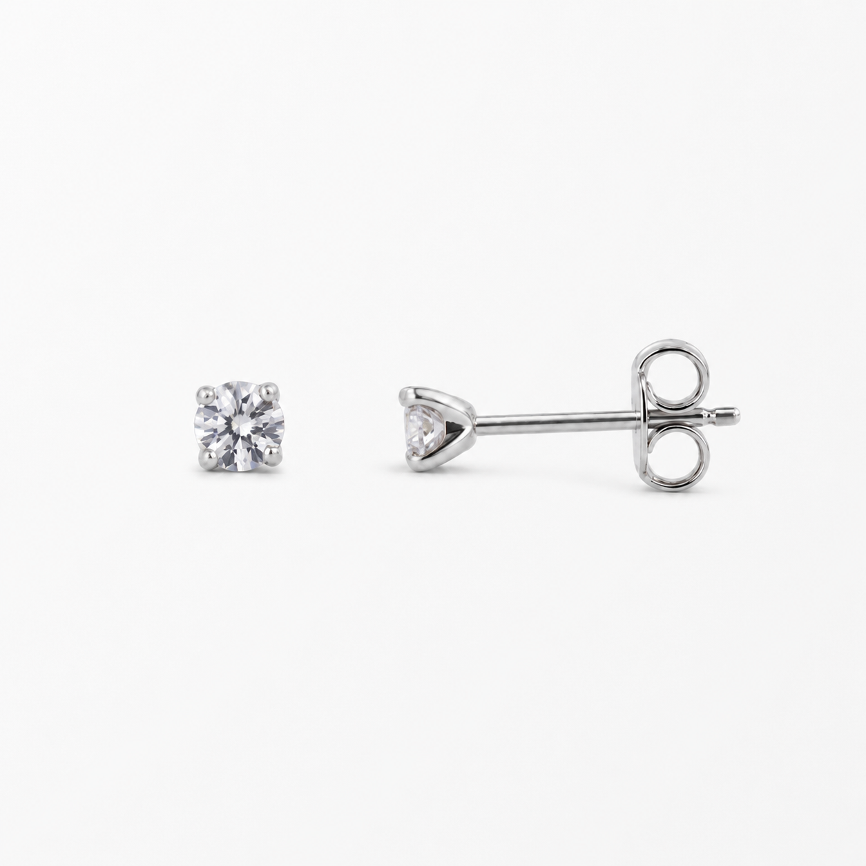 Brinco Ponto de Luz Prata 925 Zircônia - 3mm
