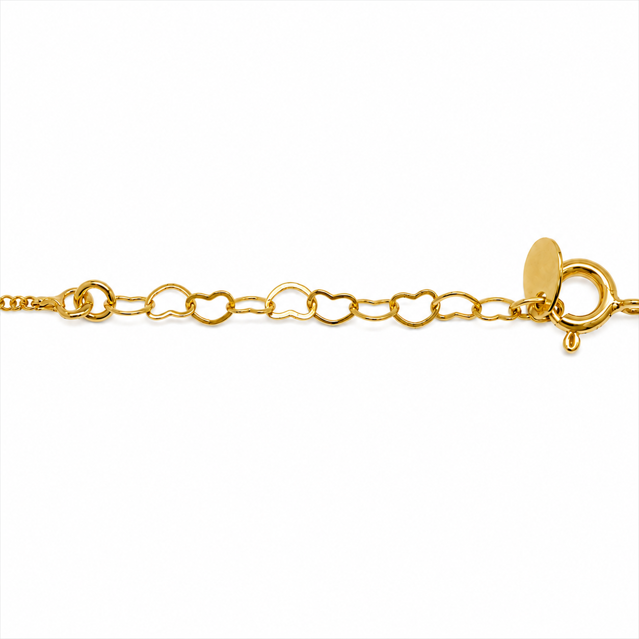 Conjunto Infantil Ponto de Luz Coração Banhado a Ouro 18k com Zircônia - 4mm