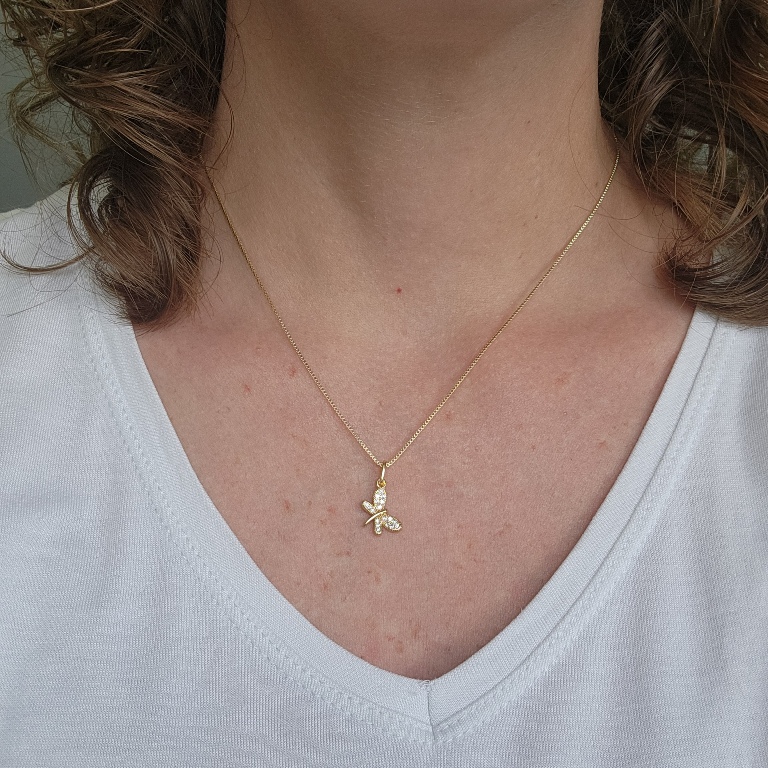COLAR OURO LIBÉLULA