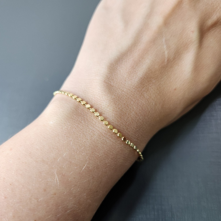 PULSEIRA OURO BOLINHA CHAPADA