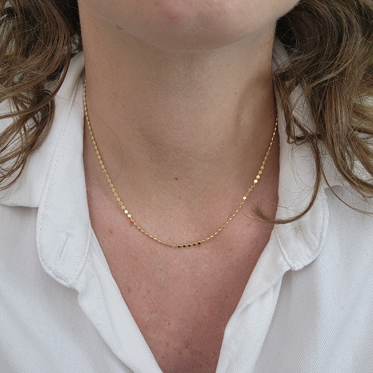 COLAR OURO BOLINHAS CHAPADA