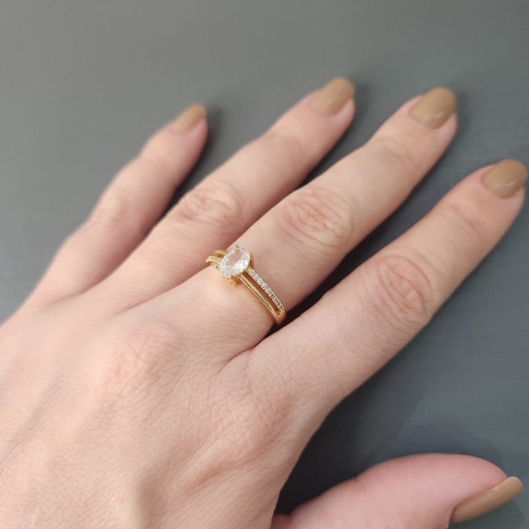 ANEL OURO DUPLO L Z OVAL
