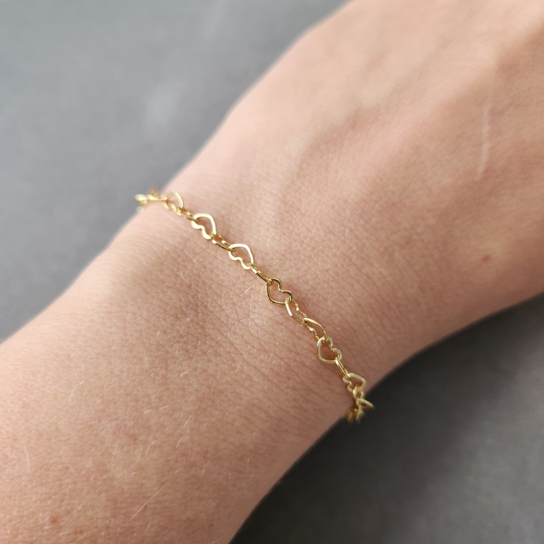 PULSEIRA OURO CORAÇÕES