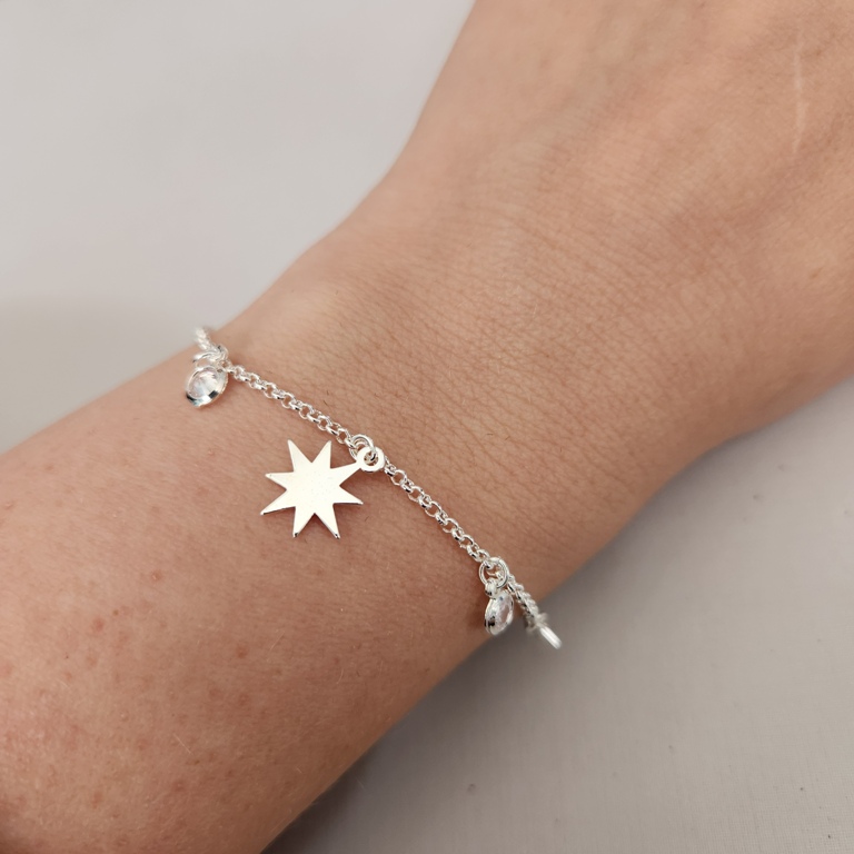 PULSEIRA PRATA STAR LUZ