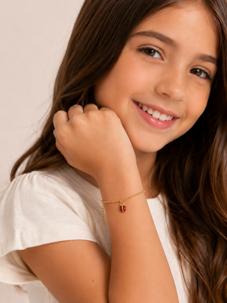 PULSEIRA JOANINHA BANHADA A OURO 18K