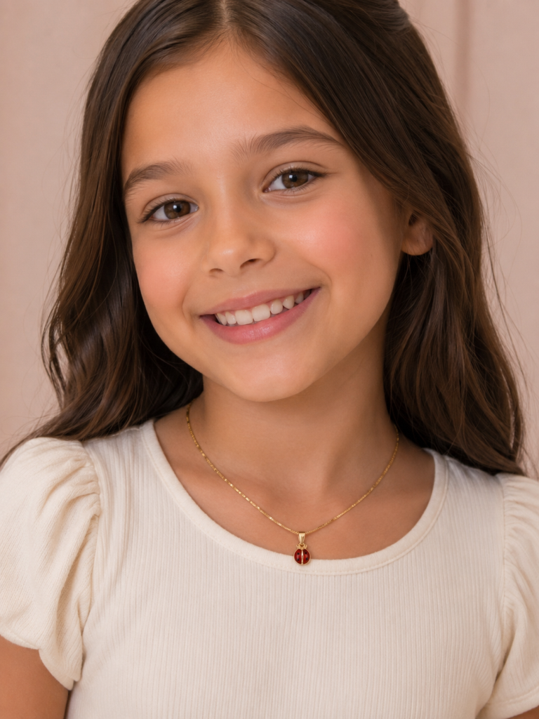 COLAR INFANTIL JOANINHA BANHADO A OURO 18K