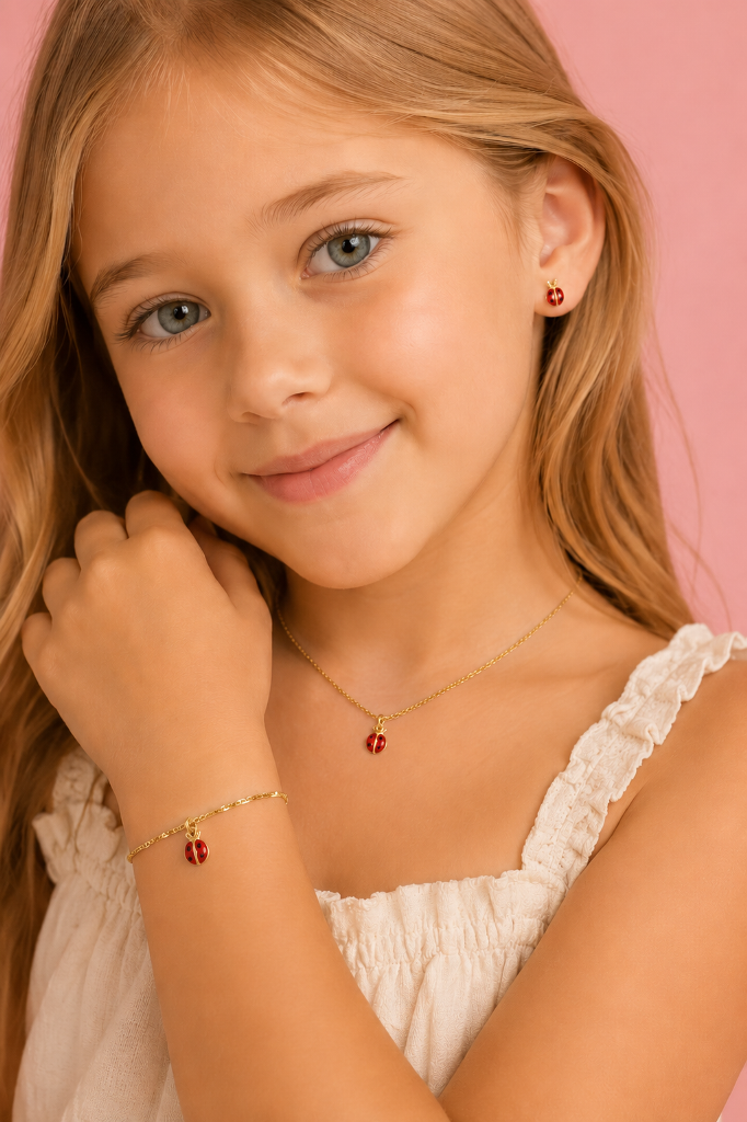 COLAR INFANTIL JOANINHA BANHADO A OURO 18K