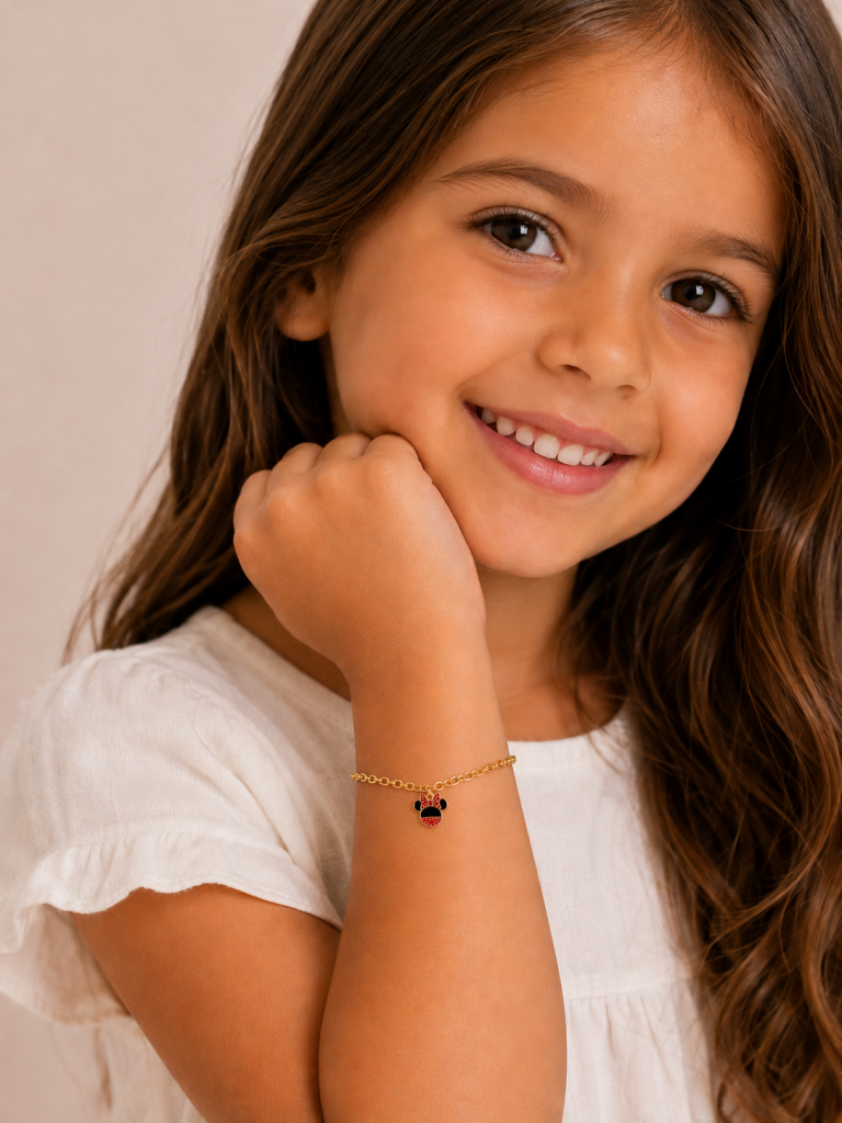 PULSEIRA OURO MINNIE COLORIDO