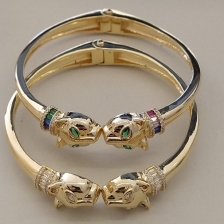 BRACELETE FO PANTERA DUPLO CRAVEJ LATERAL
