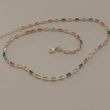 CHOKER FO BAGUETE 2,2MM COLORIDA 30CM+ALONG