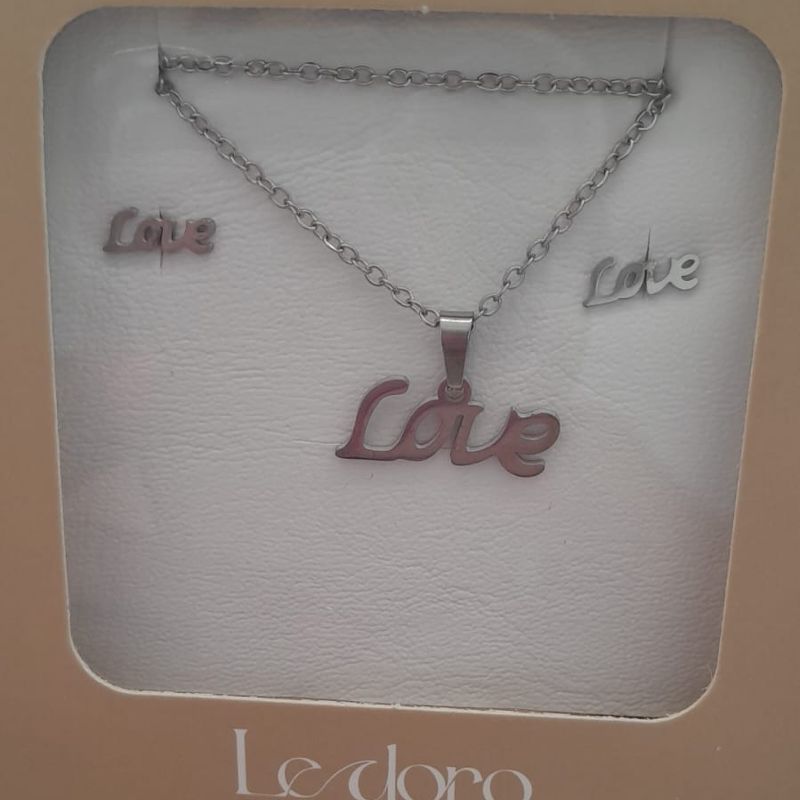 CONJ ACO LOVE CORR  CADEADO 45CM