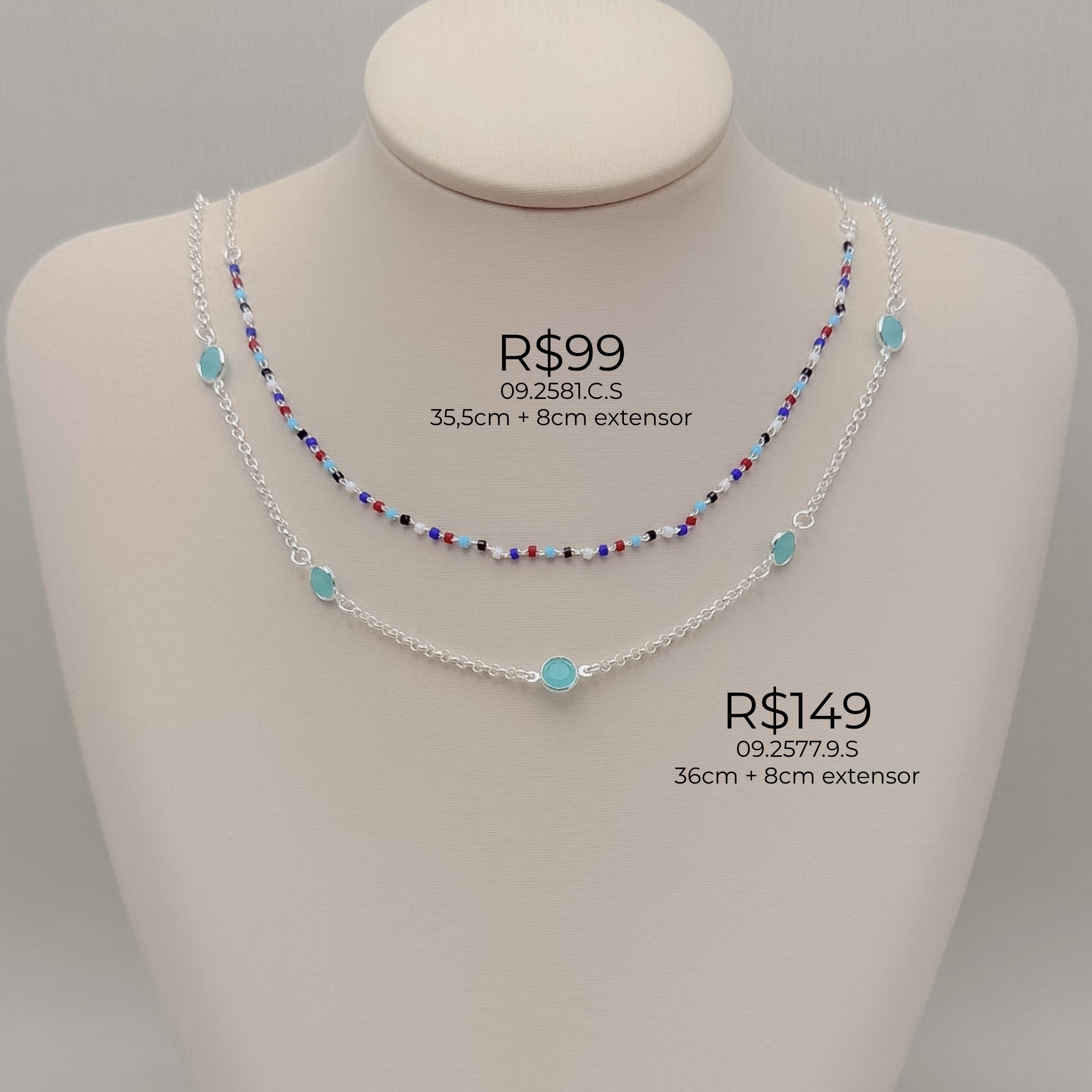 09.2577.9.S - (36) Choker estilo tiffany de elos portugueses com zicônias em inlges