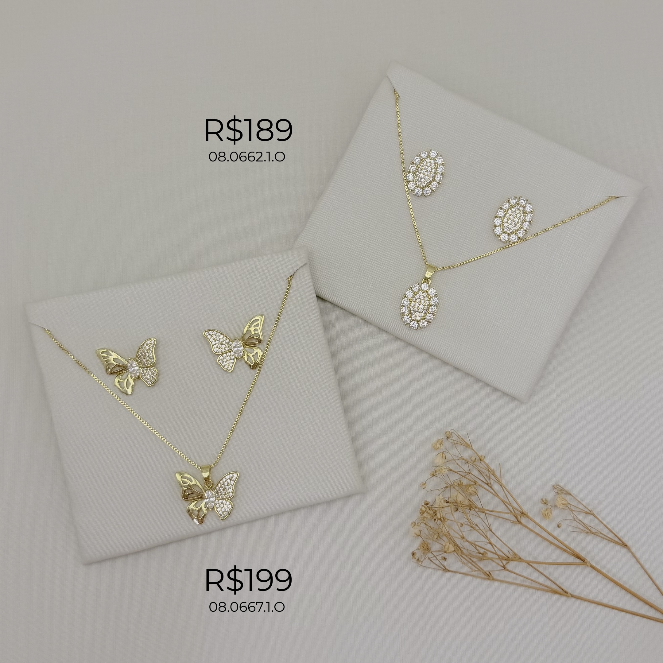 08.0662.1.O - (45) Conjunto oval de cravação chuveiro com uma linha de aura em zircônias maiores