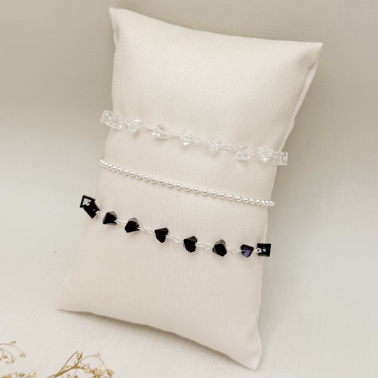 12.2292.1.S - Pulseira de americanos com pedras e estilo cascalho